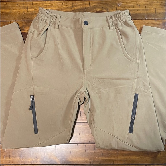 Heat Gear Other - Men's Snow Pants Insulated Soft Velour Lined Cargo With Zippers Stretch Waist 29